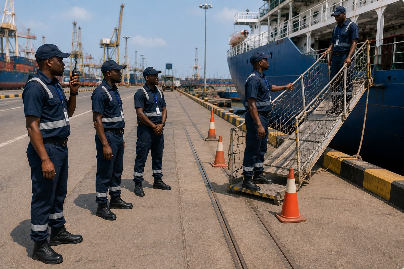 Surveillance de navires - Contrôle gangway